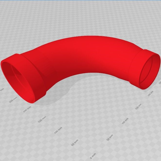Réducteur coudé diam 100-80 mm STL