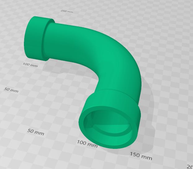 Raccord coudé diam 90 mm STL
