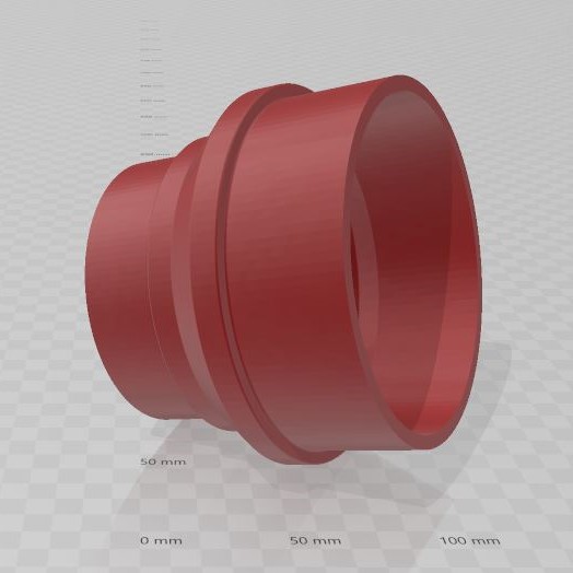 Raccord reducteur droit VMC 125-100 male-male STL